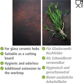 Set di copri fornelli in vetro temperato 2 pz 30x52 cm Rosemary – Allstar