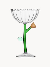 Calice champagne in vetro borosilicato fatto a mano Botanica