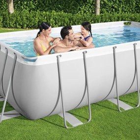 Bestway Set Piscina Power Steel Rettangolare 404x201x100 cm