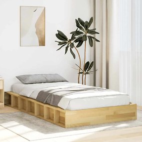 Struttura Letto Senza Materasso 90x190 Cm İn Legno Di Rovere /