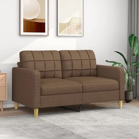 Divano A 2 Posti Marrone 140 Cm İn Tessuto /