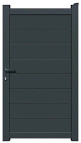 Cancelletto GARDENGATE Prado grigio in alluminio H 178 x L 100 cm