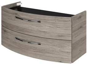 Mobile da bagno sospeso sotto lavabo L 99 x H 48 x P 46.2 cm rovere, 2 cassetti PELIPAL Cassca