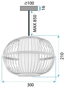 Lampada BOHO APP1631-1CP 30cm