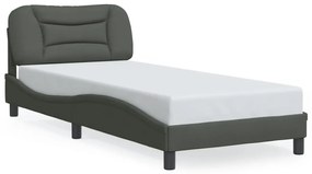 Giroletto Senza Materasso Grigio Scuro 90x190 Cm Tessuto /