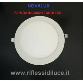 Novalux ring faro incasso tondo diametro 225 mm led 17w luce bianca naturale