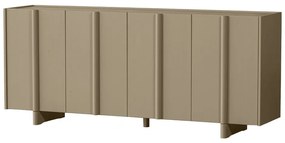 Cassettiera bassa beige in legno di pino 200x85 cm Basu - WOOOD
