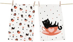 Set di 2 strofinacci in cotone, 70 x 50 cm Caught in Love - Butter Kings