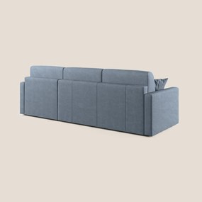 Chris Divano letto angolare con penisola in microfibra smacchiabile T11 carta da zucchero