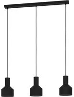 Lampadario Moderno Casibare 3 Luci Acciaio Nero