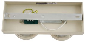 Faretto da soffitto moderno beige G9 girevole e orientabile a 2 luci - Go