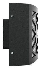 Applique Slim per Esterni con Griglia decorativa IP65 - E27 Nera
