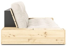 Divano letto in velluto a coste bianco 244 cm Base - Karup Design