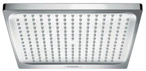 Soffione doccia HANSGROHE Crometta E 240 in abs cromo L 24 x H 4 x P 24 cm anticalcare 1 getto