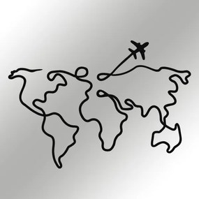 Decorazione da muro 60x42 cm mappa metallo