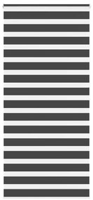 Tenda A Rullo Zebra Nero Larghezza Tessuto 110,9 Cm Poliestere /