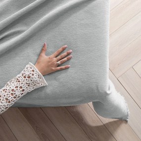 Copriletto grigio chiaro in ciniglia 220x240 cm Talo – Filumi
