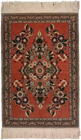 Ghom Tappeto 70 x 100 Rosa (Iran) Annodato A Mano