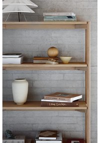 Libreria di colore naturale con effetto rovere 86x160x30 cm Braidwood – Actona