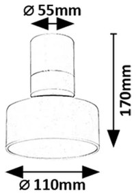 Rabalux 71326 - Plafoniera LED OVIDIA LED/10W/230V 3000K bianca