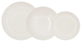 Servizio di Piatti Bidasoa ROMANTIC IVORY Ceramica Bianco (18 Pezzi)