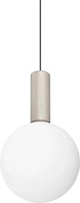 Ideal Lux - Lampadario LED a cavo ODEON LED/8W/230V CRI 90 Ø 20 cm beige/bianco