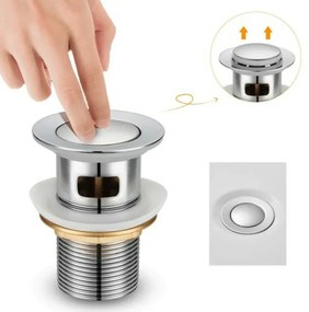 Rubinetto bidet cromato serie Kubo con scarico click clack incluso