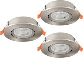 Eglo 902268 - SET 3x faretti da incasso BARRANCO LED/4,8W/230V cromato