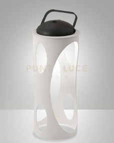 Caddy lampada da tavolo bianca ricaricabile a led 3w 3000k 320lm di...