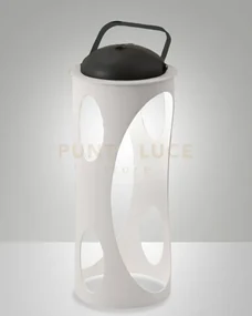 Caddy lampada da tavolo bianca ricaricabile a led 3w 3000k 320lm di...