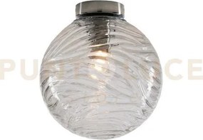 Plafoniera nereide trasparente 1 luce attacco e27 30x30cm in vetro ...