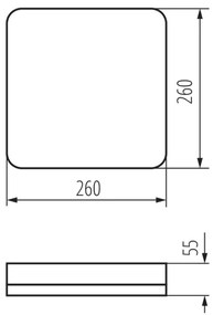 Kanlux 37296- Plafoniera LED tecnica IPER LED/26W/230V IK10 IP65 quadrato bianco