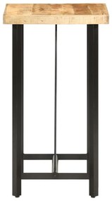 Tavolo da bar 60x60x107 cm in legno ruvido di mango