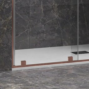 Kamalu - Nicchia doccia scorrevole senza telaio 160 cm color oro rosa | KNM4000GR