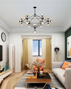 LAMPADA DA SOFITTO PENSILE METALLO INDUSTRIAL NERO XXL XXL APP265-15C