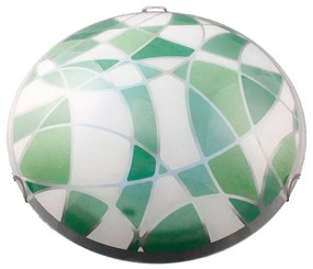 Plafoniera LED neoclassico Mosaico, verde Ø 40 cm, luce naturale, 1660 lumen