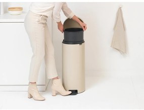Bidone beige in acciaio 30 l NewIcon - Brabantia
