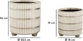 Porta Vasi Coppia Ray Cm Ø 22,5X24-18X19