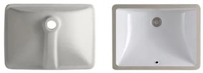 REA-U6653 - Lavabo ad incasso ADELA 33x46 cm ceramica/bianco lucido