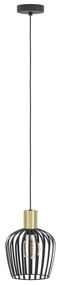 Eglo 901036 - Lampadario a sospensione con filo EMPOLI 1xE27/40W/230V nero/oro