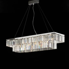 Lampadario Moderno Amadeus Cromo 8 Luci E27