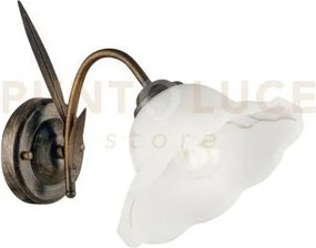 Applique a parete byron ruggine 1 luce attacco e27 20x29x29cm in me...