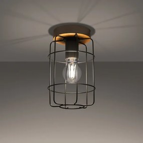 Sollux SL.1262 - Plafoniera GOTTO 1xE27/15W/230V nero