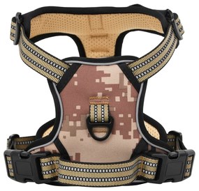 Pettorina Cani Righe Riflettenti Regolabile Marrone Mimetico Xl /
