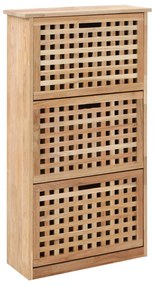 Panca Con Scarpiera 55x20x104 Cm İn Legno Massello Di Noce /