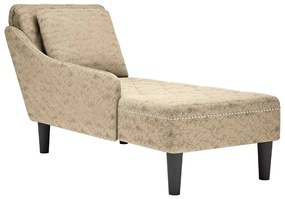 Sdraio Con Cuscino E Bracciolo Destro Similpelle Grigio Chiaro /