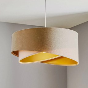 Maco Design Lampada a sospensione Vivien, tricolore, crema/bianco/oro