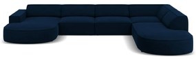 Divano angolare in velluto blu (angolo destro) Jodie - Micadoni Home