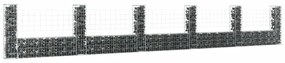 Cesto Gabbione A U Con 6 Pali İn Ferro 620x20x100 Cm /