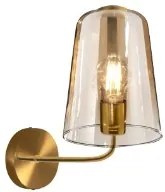 Applique ottone sat. 1 luce ambra 1164os-at-am